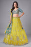 Yellow Banarasi Brocade Woven Lehenga with Sequin Work