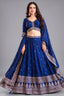 Blue Art Silk Sequin Embroidered Lehenga