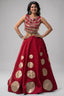 Maroon Art Silk Mirror Worked Chaniya Choli
