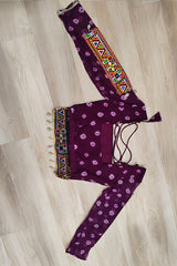 Multi Georgette Printed Chaniya Choli with Kachchi Work