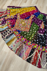 Multi Georgette Printed Chaniya Choli with Kachchi Work