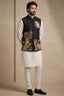 Off White Viscose Embroidered Kurta Pajama with Jacket