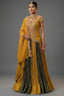 Multi Colored Chinon Shimmer Embroidered Lehenga Set