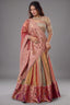 The Multi-Chromatic Panel Tissue Silk Lehenga with Embellished Embroidered Choli and Rose Paithani Border Dupatta