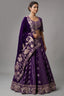 Royal Purple Banarasi Silk Woven Lehenga Set with Hand-Crafted Kundan & Zardosi Blouse