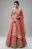 Pink Tissue Sequin Embroidered Lehenga
