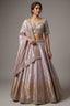 Lilac Purple Ombre Tissue Woven Lehenga