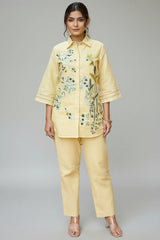 Light Yellow Embroidered Co-Ord Set