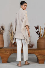 Ivory Jute Embroidered Kaftan Set