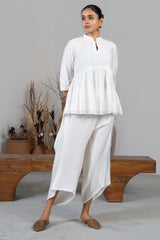 Ivory White Soft Cotton Co-Ord Set