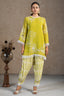 Olive Green Linen Floral Printed Co-Ord Set