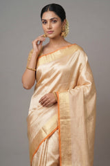 Golden Tissue Silk Woven Saree