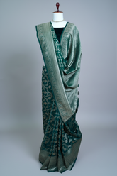 Green Art Silk Banarasi Woven Saree