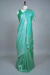 Light Blue Dola Silk Woven Saree