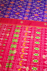 Purple Silk Traditional Patola Saree with Gota Sequin Work