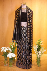 Black Banarasi Silk Woven Saree