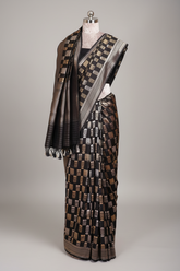 Black Banarasi Silk Woven Saree
