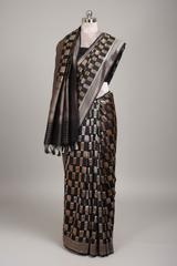 Black Banarasi Silk Woven Saree
