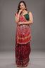 Red Silk Saree with Woven Patola and Handcrafted Cutdana and Bead Work Embroidery