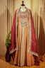 Golden Tissue Silk Zardosi and Sequin Worked Anarkali Suit