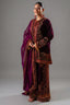 Dark Byzantium Velvet Printed and Sequinned Palazzo Suit