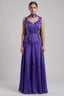 Purple Crepe Silk Woven Work Palazzo Suit with Cutdana and Diamond Work