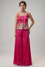 Rani Pink Chinon Silk Woven Palazzo Suit with Mirror Work