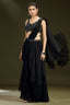 Black Georgette Shimmer Ready to Wear Saree