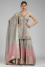 Grey Tissue Mirror and Cutdana Worked Palazzo Suit