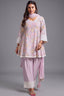 Light Pink Mul Cotton Floral Embroidered Salwar Set
