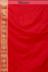 Red Traditional Patola Woven Saree in Silk