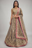 Bronzed Coffee Metallic Tissue Lehenga Choli with Pearl Sequin Work