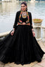 Black Rayon Kachchi Worked Chaniya Choli with Jacket