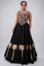 Black Cotton Kachchi Mirror Worked Chaniya Choli