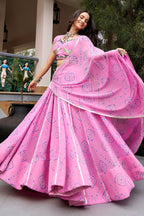 Light Pink Georgette Chaniya Choli
