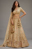 Cream Heavy Khatli Work Banarasi Silk Lehenga Choli