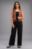 Black Cotton Kutchi Mirror Work Jacket