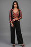 Black Cotton Kutchi Embroidered Crop Jacket