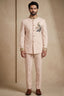 Blush Pink Satin Beaded Jodhpuri Suit