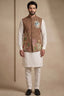 Off White Viscose Embroidered Kurta Pajama with Jacket