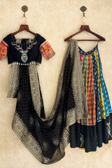 Multi Colored Cotton Printed Chaniya Choli with Sequin and Beaded Work