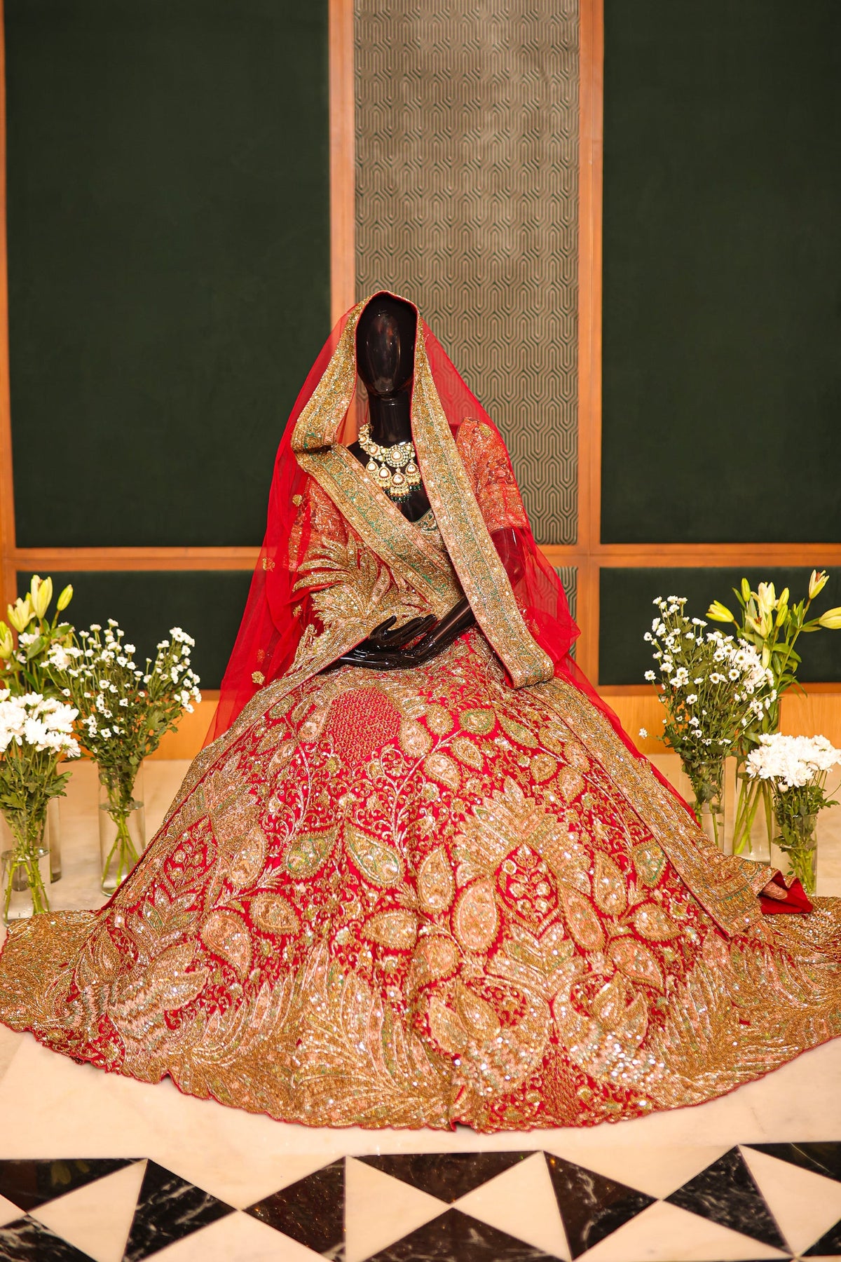 Maroon Silk Heavy Worked Bridal Lehenga