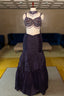 Purple Fish-Cut Ruffled Lehenga with Designer Blouse