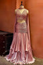 Radiant Blush Fish-Cut Lehenga with Crystal Embellished Choli