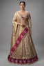 Golden Organza Tissue Lehenga with Patola Border