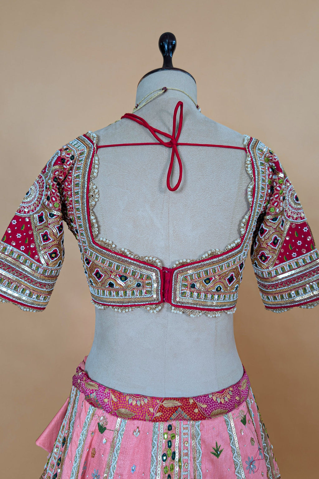 Pink Ombre Tissue Silk Designer Lehenga