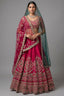 Rani Pink Matka Silk Designer Bridal Lehenga with Double Dupatta