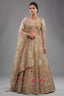 Metallic Beige Tissue Hand-Embroidered Cutdana and Sequin Lehenga Set