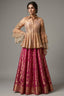 Rani Pink Banarasi Silk Woven Peplum Lehenga Set
