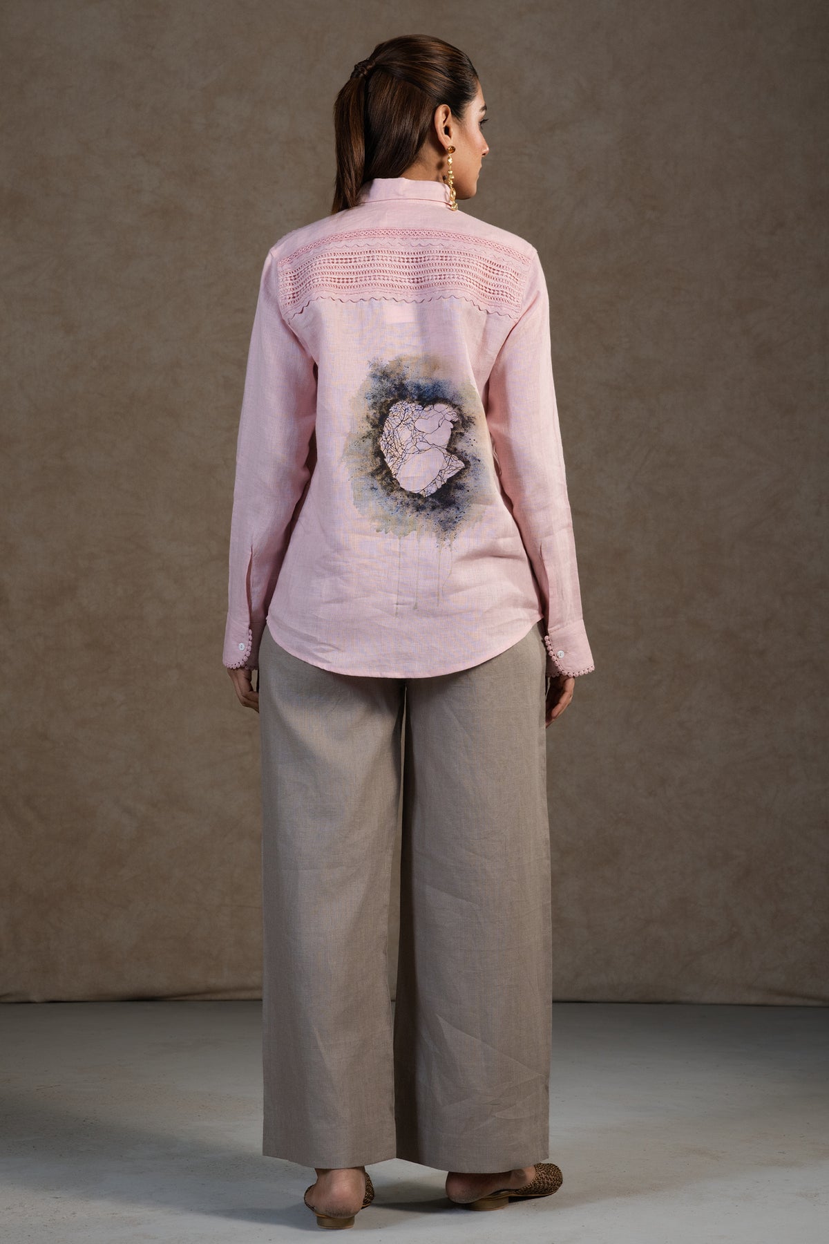 Light Baby Pink Cotton Linen Co-Ord Set